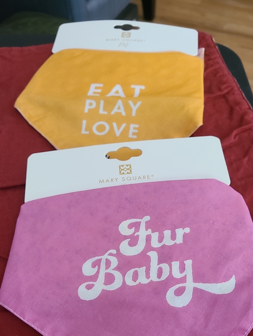 Pet  Bandanas- Pink & Yellow - Pack of 2